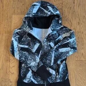 Black and White Patterned Hoodie